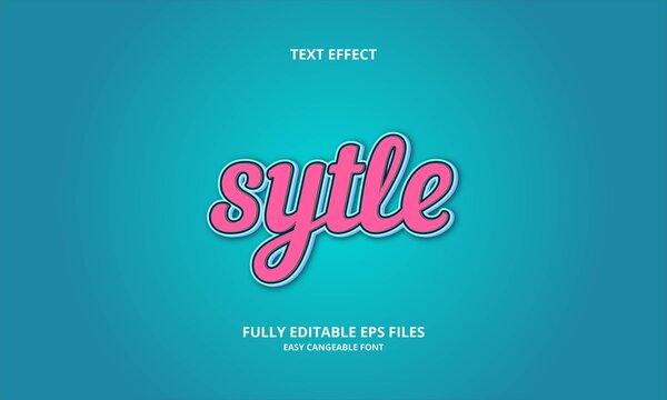 style style editable text effect