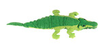 Fototapeta Dinusie - plush toy green crocodile isolated on white background