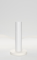 Wall Mural - Blank cosmetic tube packaging mockup, 3d rendering.