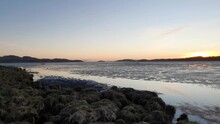 Kirkcudbright Bay And Dee Estuary At Sunset At Manxman's Lake On A Winters Day