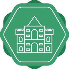 Canvas Print - Unique Castle Line Vector Icon