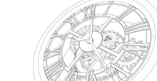 Clock Graphic Symbol 3d Illustration