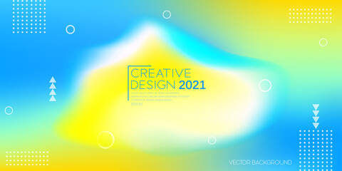 Poster - Abstract fluid gradient shapes composition. Modern liquid colorful background. Futuristic gradient style. Eps 10 vector