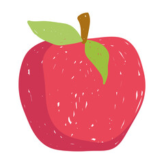 healthy food fresh apple flat icon style