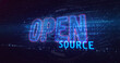 Open source code abstract concept 3d illustration
