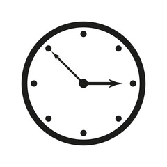 Poster - Clock icon. Simple clock icon. Wind clock icon. Clock icon isolated on white background.