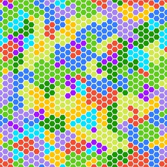 Canvas Print - colorful modern bee honeycomb seamless pattern, art honey texture