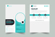 © karta - simple square and circle frame corporate business flyer template