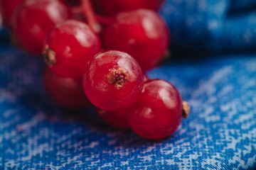 Sticker - Close-up of delicious fresh redcurrant berries