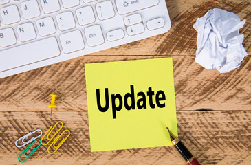 update on paper with keyboard