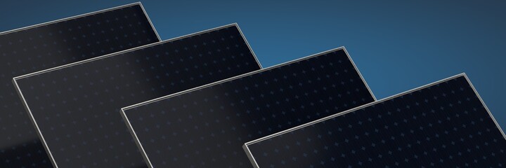 power plant using renewable solar energy with sun 3d