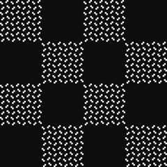 Poster - Squares tile black and white pattern. Vector.