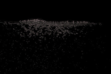  Water with bubbles on black backgound 