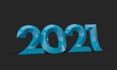 Aufkleber - JAHR 2021 start business 3d digital