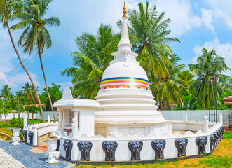 Poster - The stupa of Sri Devagiri Viharaya in Chilaw, Sri Lanka