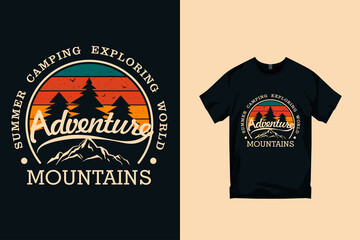 Extreme mountains stylish T-shirt and clothing abstract design. Vector printing, typography, poster. Global samples.