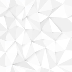 Aufkleber - White polygonal background. Abstract monochrome seamless vector illustration.