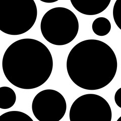 Aufkleber - Seamless dot pattern. Black and white