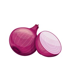 Wall Mural - Red onion icon