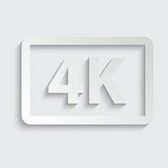 Poster - paper 4k icon vector sign movie