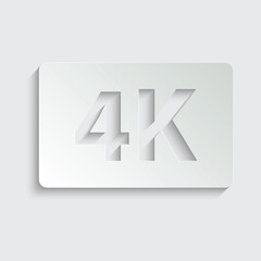 Poster - paper 4k icon vector sign movie