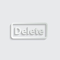 Poster - Paper delete icon button - vector