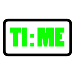 Poster - Time icon. Vector illustration of time. Abstract clock. Time icon isolated on white background. Simple logo.