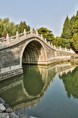 Canvas Print - Asia, China, Beijing, Bridge at the Summer Palace of Empress Cixi