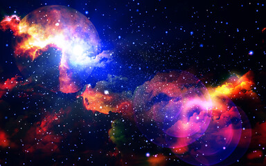 space nebula cloud with sunlight galaxy background. astronomy cloud fractal dust with cloud backgrou