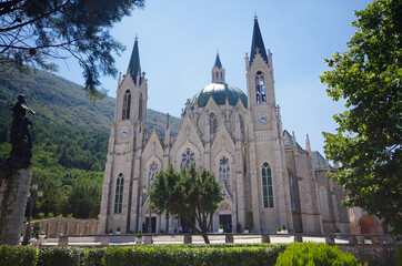 Castelpetroso - Molise - The imposing Basilica Minore dell'Addolorata in Neo-Gothic style