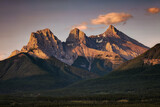 Fototapeta Góry - Three Sisters at Sunrise near Canmore, Alberta, Canada