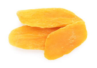 Wall Mural - Dried mango isolated on white background.