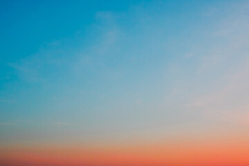 Wall Mural - twilight sky with cloud and colorful sunset nature abstract background