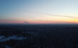 © Payllik - Top view of sunset over winter black forest