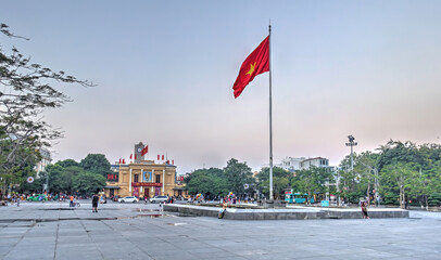 Fototapete - Haiphong landmarks, Vietnam, HDR Image