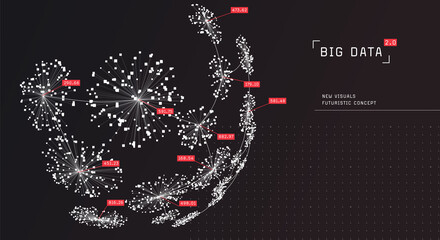 abstract big data visualization. visual information complexity. information clustering representatio