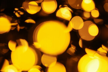 abstract bright yellow bokeh background for holiday concepts