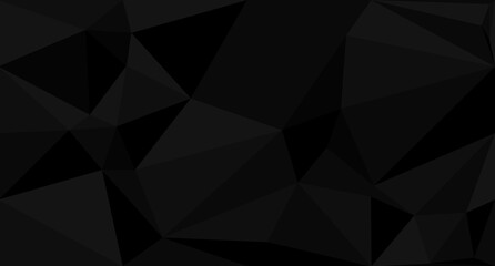Fototapete - Black low poly business background. Vector illustration