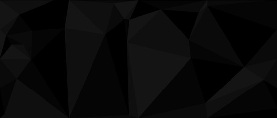 Fototapete - Black low poly business background. Vector illustration
