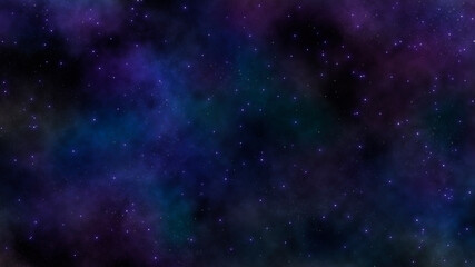 8k starfield with blue and violet gaseous nebula cloud. artist rendition of starry background in out