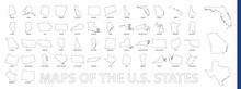 Maps Of The US State, Outline Maps Collection.