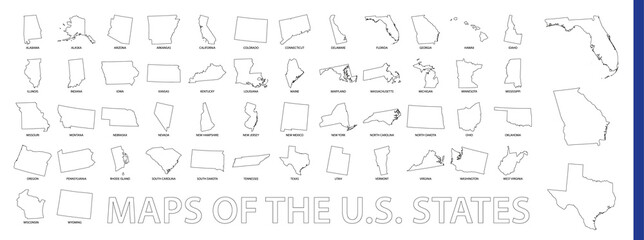 maps of the us state, outline maps collection.