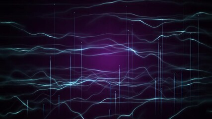 Canvas Print - abstract futuristic technology innovation wave curve overlay effect