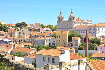 Sticker - View of Lisbon and the Monastery of Sao Vicente de Fora, Portugal