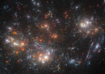 Wall Mural - space background, stars and galaxy abstract
