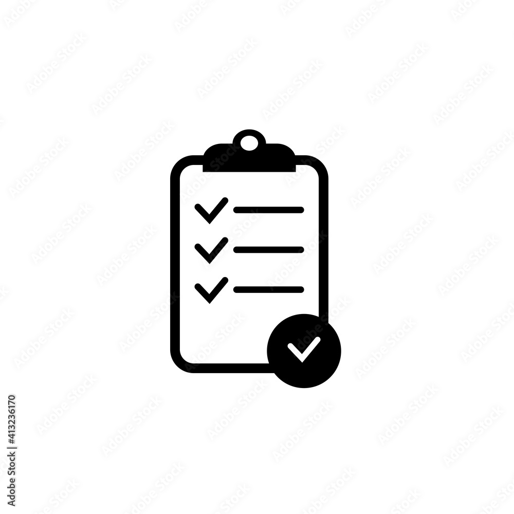 Check Task Sign Tasks. Clipboard icon. Task done. Signed approved document icon ...