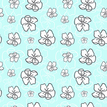 Floral Blossom Digital Paper, Floral Seamless Pattern For Textile, Fabric, Wallpaper, Wrapping Paper, Apparel