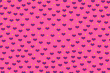 Pink Polka Dots Pattern Background