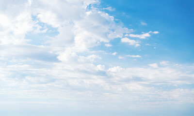 Blue sky with white altocumulus clouds at daytime