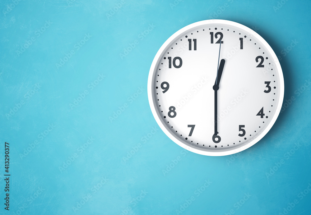 【ピーチ様専用】12/30 Analog Clock Time. 12.30. With White Background. Vector Royalty